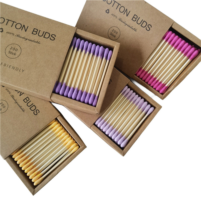 Double-Head Cotton Swabs – Disposable Makeup & Cleaning Applicators (200 Pack)