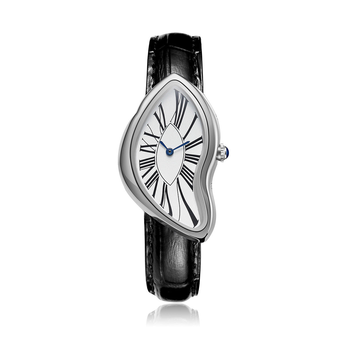 Vintage Oval Quartz Watch – Leather Strap Wristwatch with Waterproof Design
