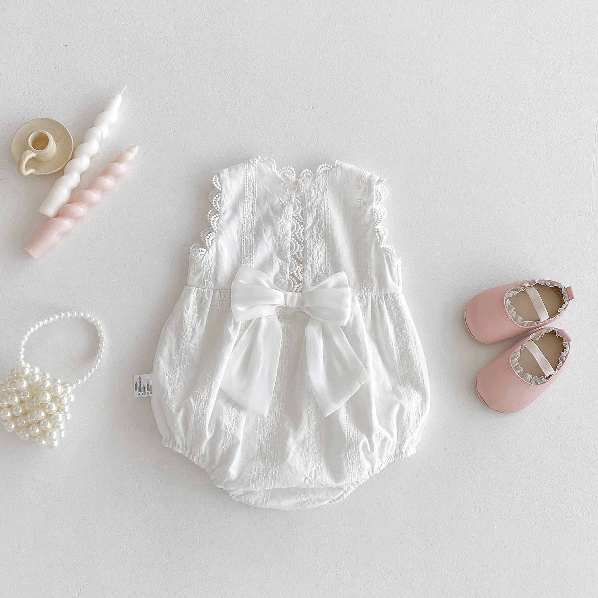 Cotton Baby Sleeveless Romper – Lightweight Korean Style Summer Bodysuit