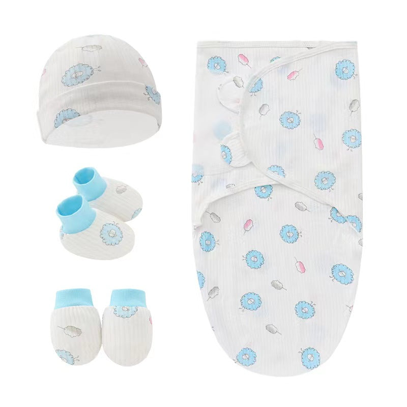 100% Cotton Baby Swaddle Sleeping Bag – Cocoon Style Newborn Wrap (0–12 Months)
