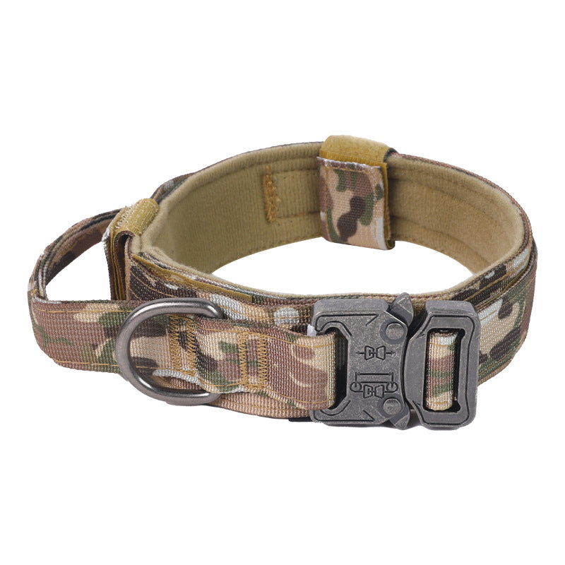 Tactical Dog Collar & Leash – Adjustable Nylon Set for Large Dogs