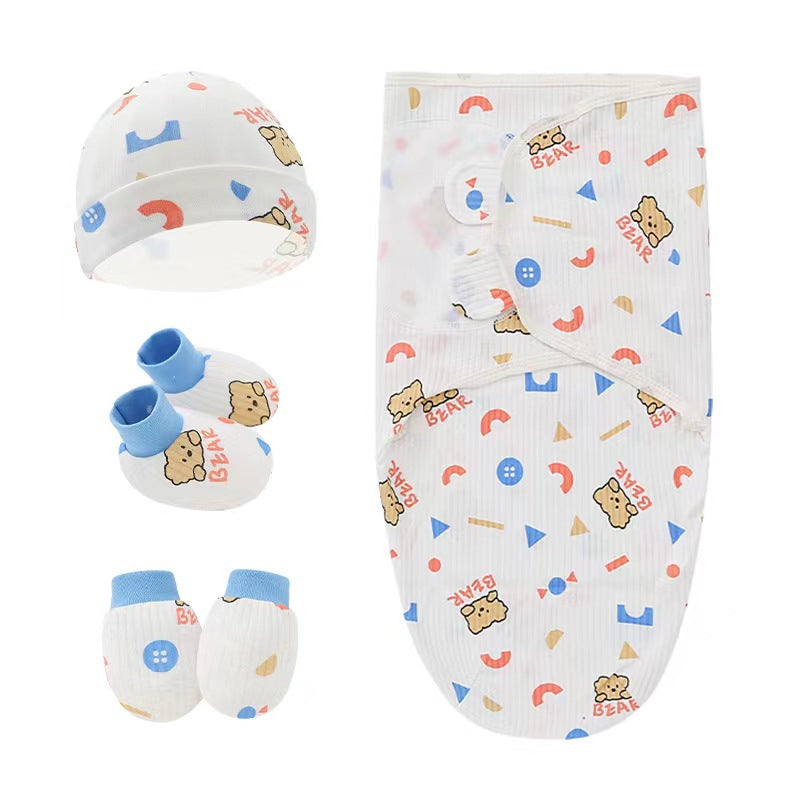 100% Cotton Baby Swaddle Sleeping Bag – Cocoon Style Newborn Wrap (0–12 Months)