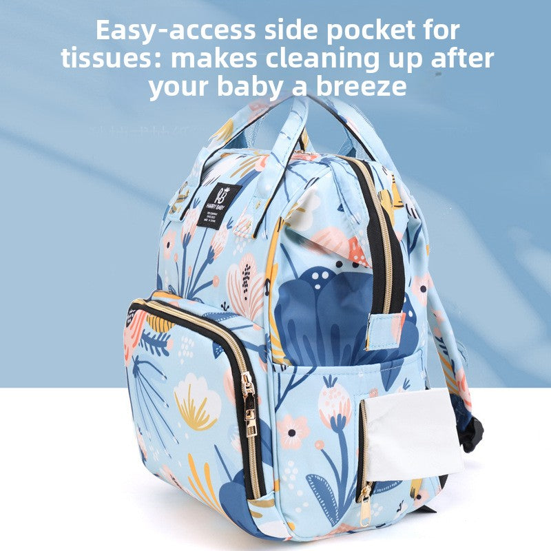 Large Capacity Mommy Diaper Backpack – Waterproof Baby Bag with Insulated Pockets