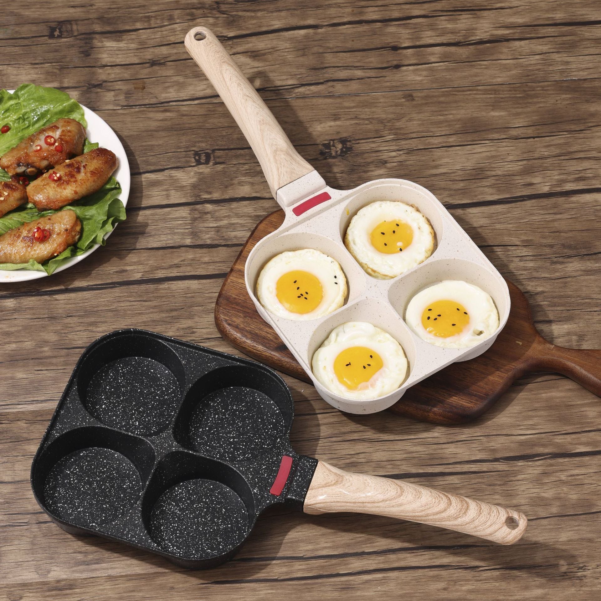 Four-Hole Frying Pan – Non-Stick Breakfast Egg Cooker
