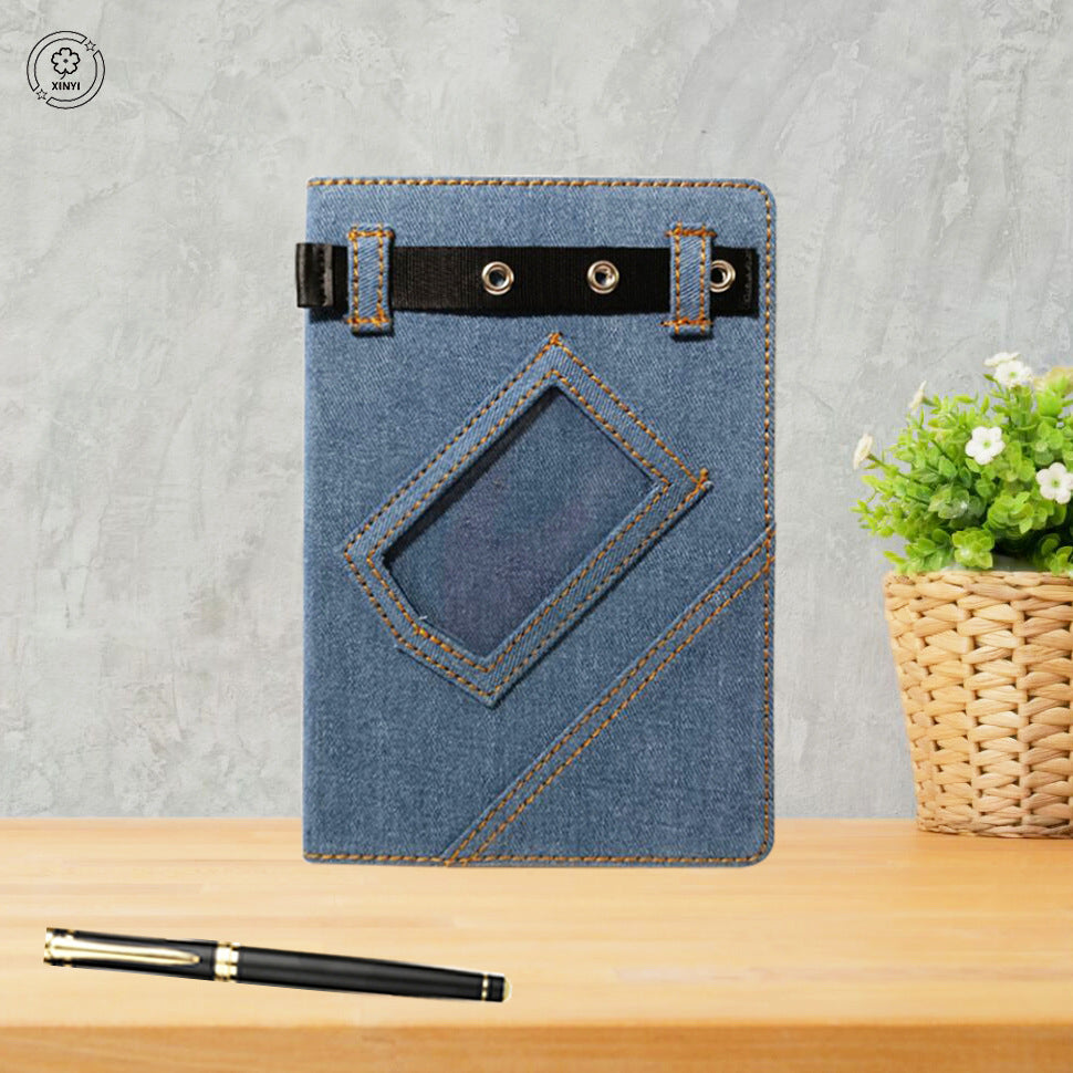Denim Hardcover Notebook – Pocket Journal Planner with Premium Writing Paper