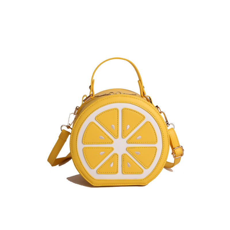 Round Crossbody Handbag – PU Leather Mini Shoulder Bag with Zipper Closure