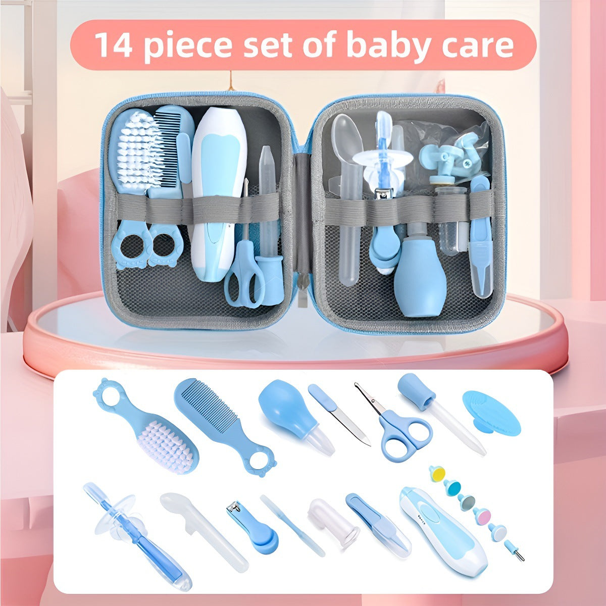 20-Piece Baby Grooming Kit – Complete Infant Nail & Healthcare Set with EVA Storage Case