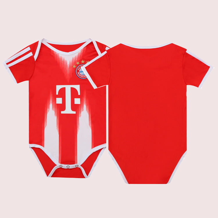 Bamboo Fiber Baby Football Jumpsuit – Soft Breathable Sports-Themed Romper (5–18 Months)