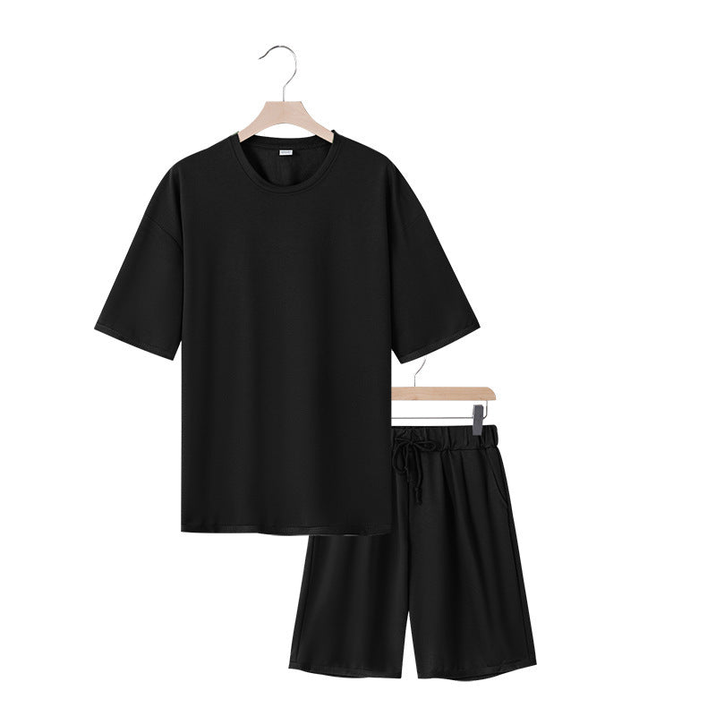 Men’s Terry Cloth Set – Short Sleeve Shirt & Shorts Lounge Outfit