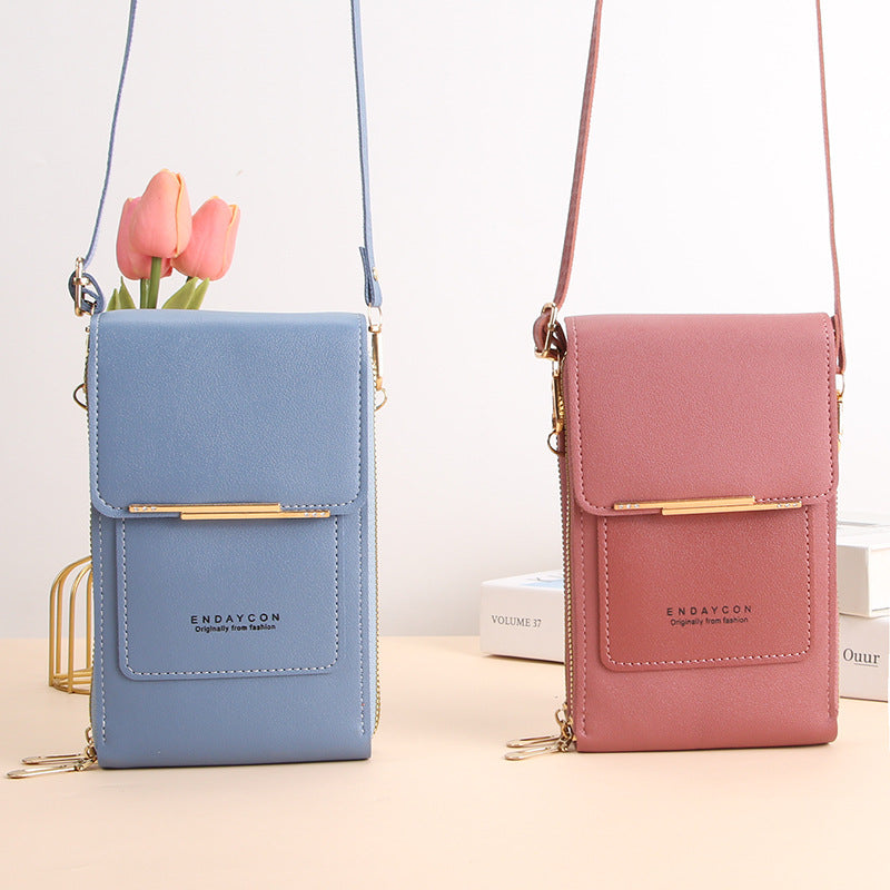 Touch Screen Crossbody Phone Bag – Sequin PVC Mini Shoulder Purse
