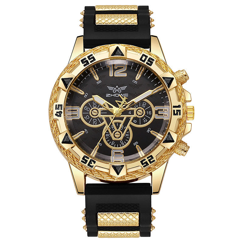 Men’s Quartz Watch – Mechanical-Style Dial Alloy Wristwatch