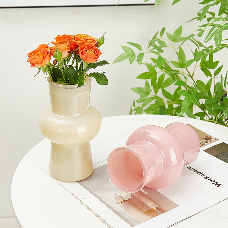 French Lantern Glass Vase – Elegant Hydroponic Flower Arrangement Decor