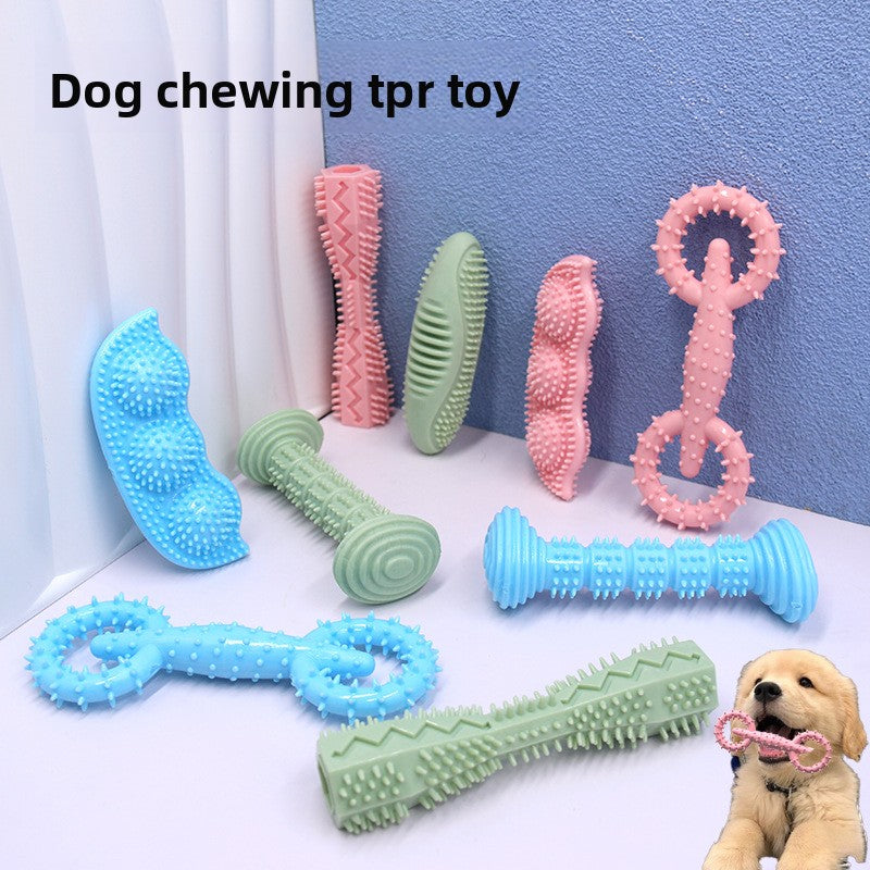 Dog Chew Toy – TPR Dental Cleaning Toy with Treat Dispensing Design