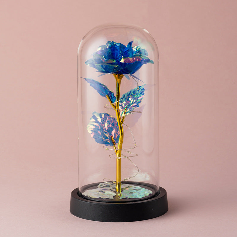 Luxury Gold Foil Rose in Glass Dome