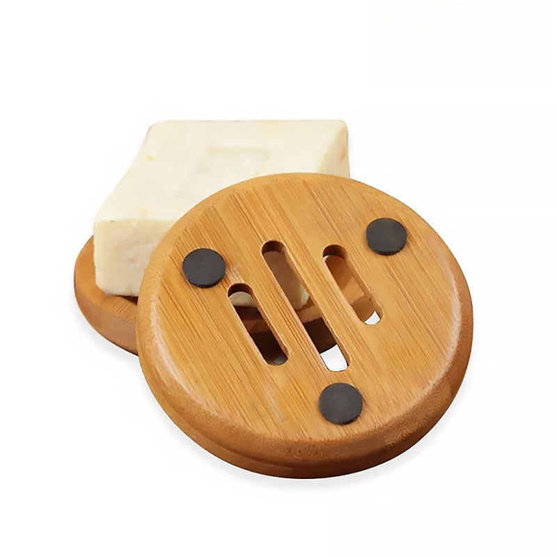 Natural Bamboo Soap Dish – Japanese-Style Draining Soap Tray