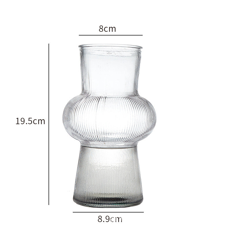 French Lantern Glass Vase – Elegant Hydroponic Flower Arrangement Decor