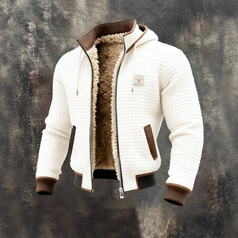 Fleece-Lined Hooded Jacket – Warm, Windproof, and Durable Outerwear